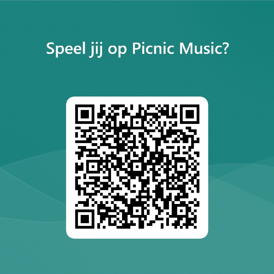 Scan deze qr code om als muzikant in te schrijven voor picnicmusic